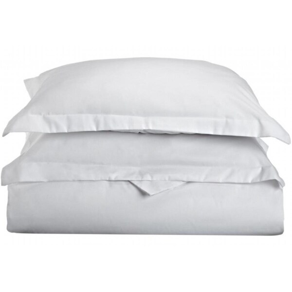 Vanessa Collection Microfiber King/ California King Duvet Cover Set Solid White - MF1500KCDC SLWH
