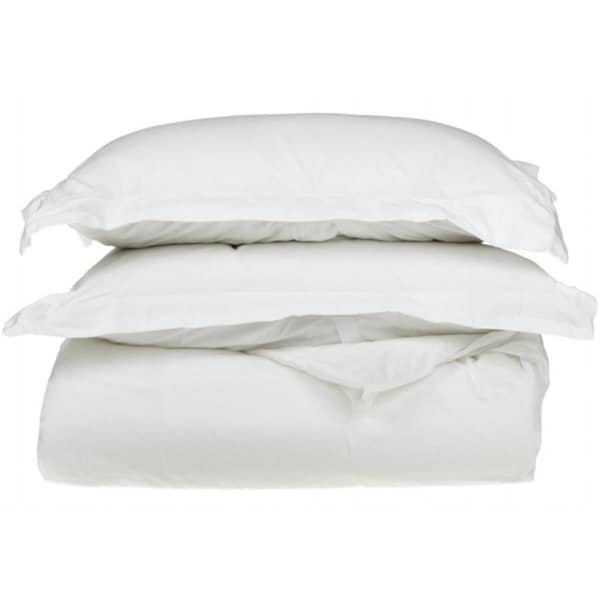 Impressions By Luxor Treasures 530 Thread Count Egyptian Cotton Full/ Queen Duvet Cover Set Solid White - 530FQDC SLWH