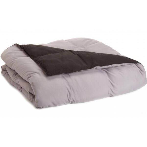 Grand Down All Season Down Alternative Reversible Comforter  Full/Queen-Black/Grey - COMFORTER F/Q REV-BG