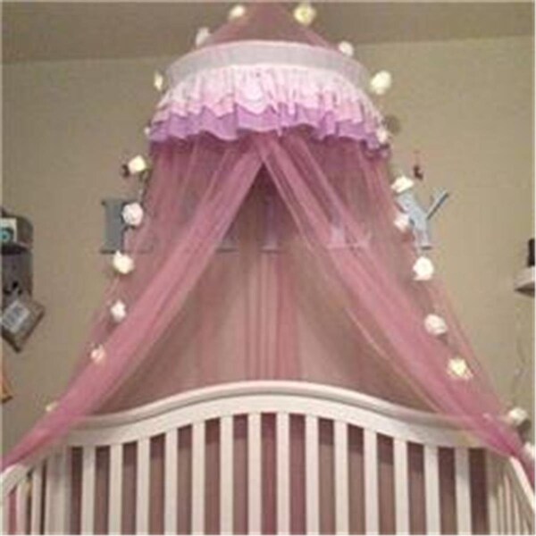 Total Tactic Elegant Lace Princess Round Dome Bedding Net - Pink - HT0584
