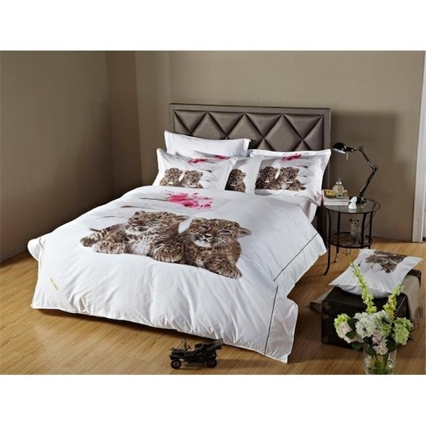 Dolce Mela Dolce Mela DM486Q 6 Piece Fun Animal Print Bedding Duvet Cover Sheet Set; Queen - DM486Q