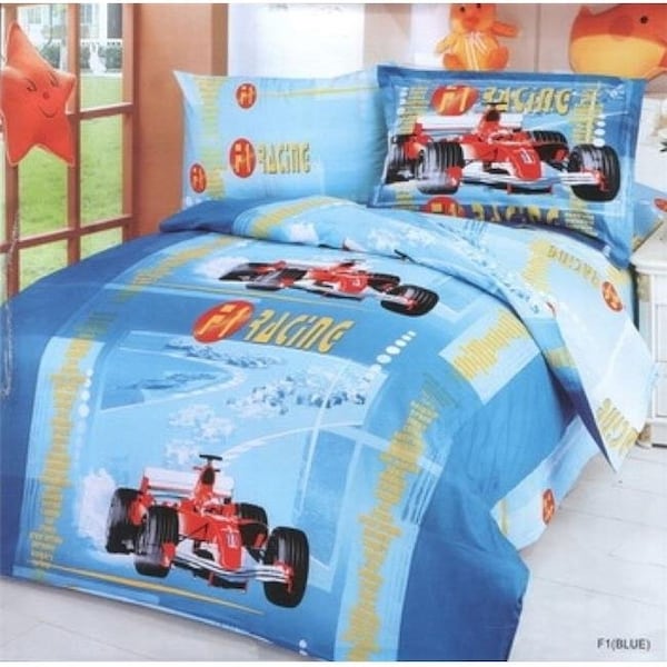 2 Decorate LE42T Le Vele Twin- 4 Pieces Duvet Cover Bedding Set- F1 Blue - LE42T