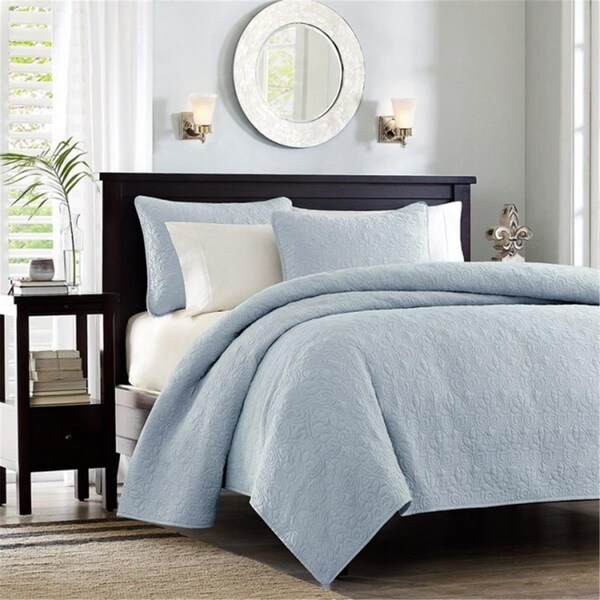 Madison Park Quebec Coverlet Mini Set - Navy, Twin and Twin XL - MP13-2580
