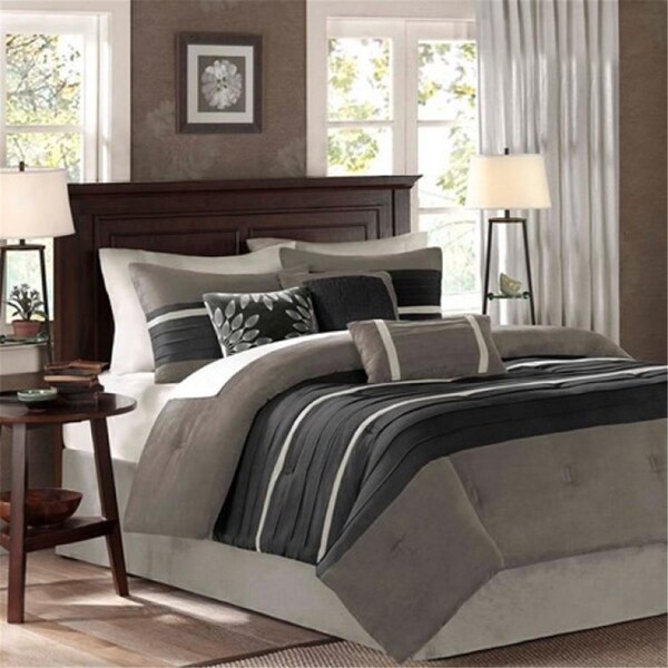 Madison Park 100 Percent Polyester Micro Suede, Comforter - Set Of 7 - King, 7PK - MP10-424