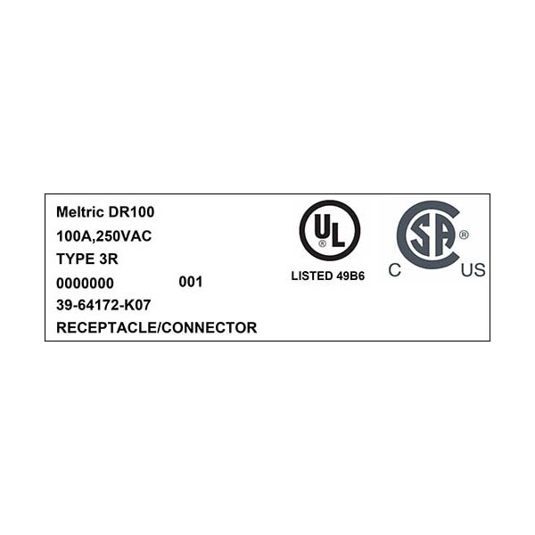 Meltric 39-64172-K07 RECEPTACLE - 39-64172-K07