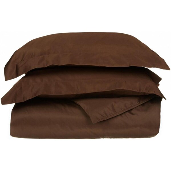 Impressions By Luxor Treasures Egyptian Cotton 650 Thread Count Solid Duvet Cover Set King/California King-Chocolate - 650KCDC SLCH
