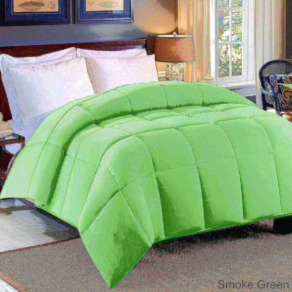 Hotel Grand 300tc Sateen Cotton Down Alt Comforter, Smoke Green, King - 111032