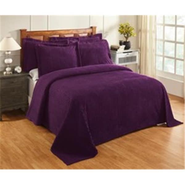 Better Trends Better Trends BSASPDOPL Jullian Cotton Bedspread; Plum - Full & Double Size - BSASPDOPL