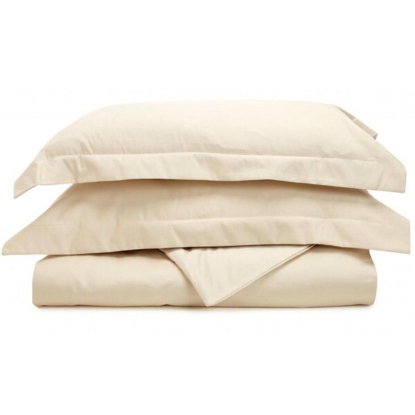 Impressions By Luxor Treasures Egyptian Cotton 1500 Thread Count Solid Duvet Cover Set Full/Queen-Ivory - 1500FQDC SLIV