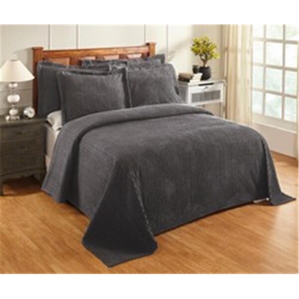 Better Trends Jullian Cotton Bedspread, Gray - Queen Size - BSASPQUGRY