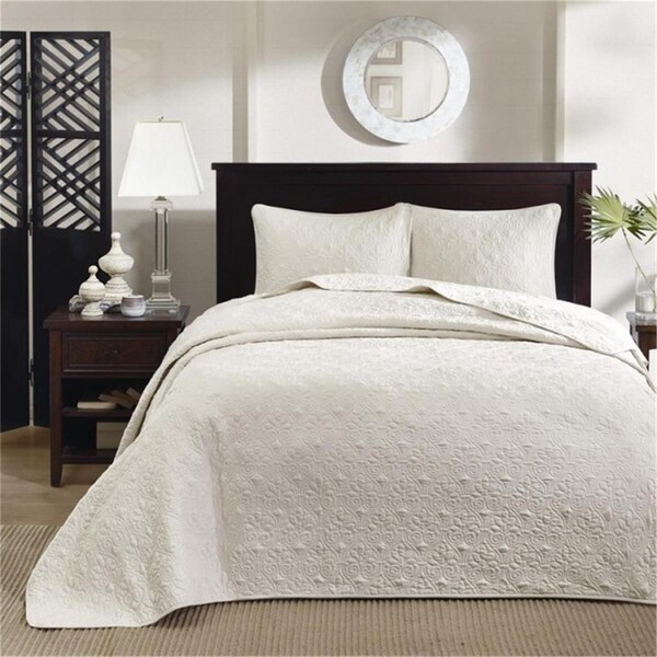 Madison Park Quebec 3 Piece Bedspread Set - Ivory, Full - MP13-2633
