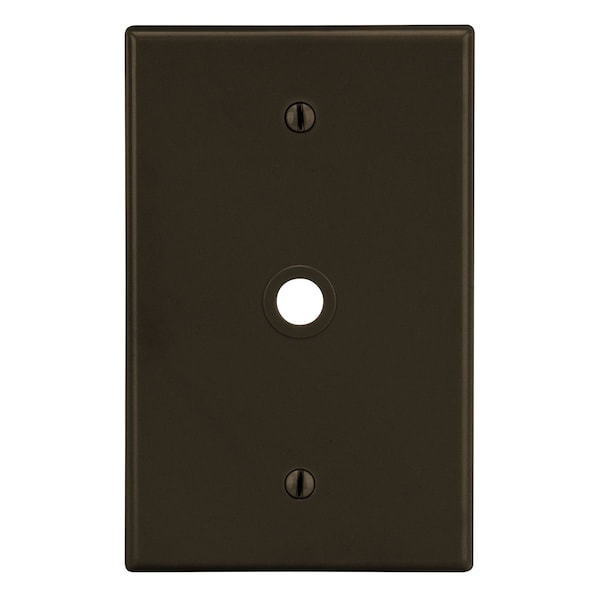 Hubbell Wiring Device-Kellems Wallplate, 1-Gang, .406" Opening, Box Mount, Brown - P11