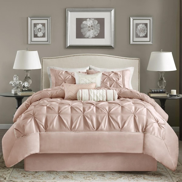 Madison Park Vivian Comforter Set - King, 7 Piece in Blush, 7PK - MP10-5115