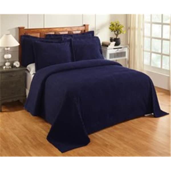 Convenience Concepts Jullian Cotton Bedspread, Navy - Twin Size - HI3138636
