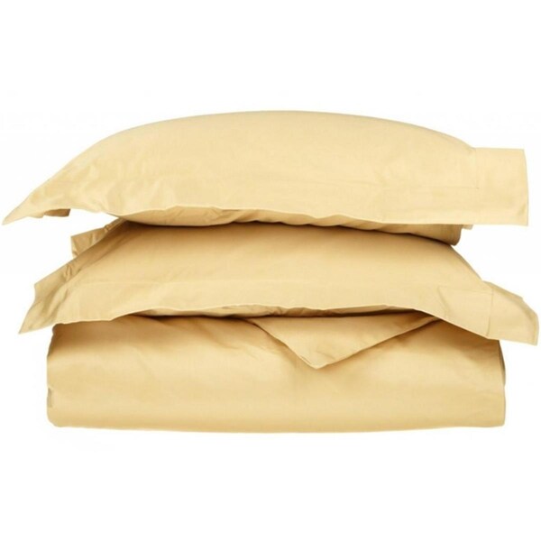 Impressions By Luxor Treasures Egyptian Cotton 1500 Thread Count Solid Duvet Cover Set Full/Queen-Gold - 1500FQDC SLGL