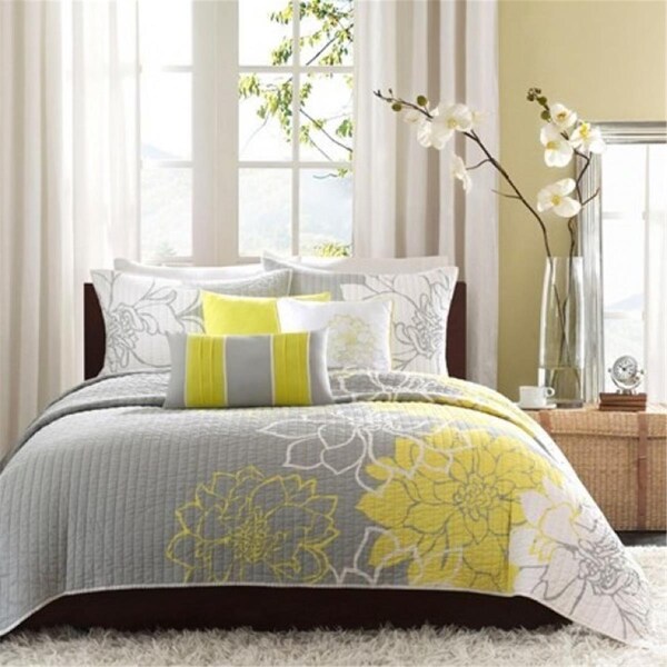 Madison Park Lola Coverlet Set, Yellow - King - MP13-326