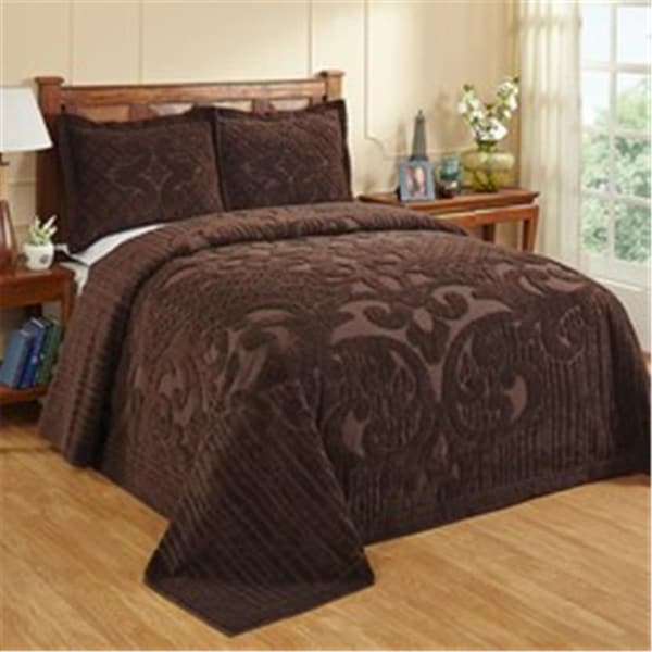 Convenience Concepts Ashton Cotton Bedspread, Chocolate - Twin Size - HI1859360