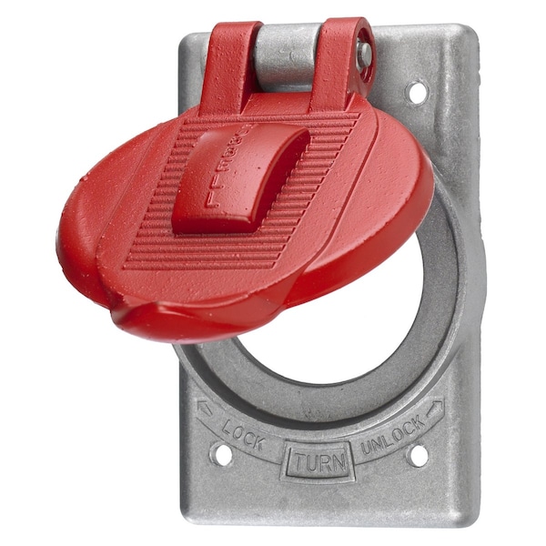Hubbell Wiring Device-Kellems Weatherproofing Covers, Number of Gangs: 1-Gang Aluminum, Cast - HBL20446