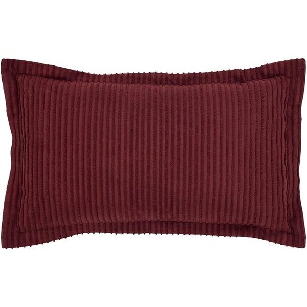 Better Trends Better Trends SHASP2036BU Jullian Collection Super Soft & Light Weight Bold Stripes Sham for King; Burgundy - SHASP2036BU