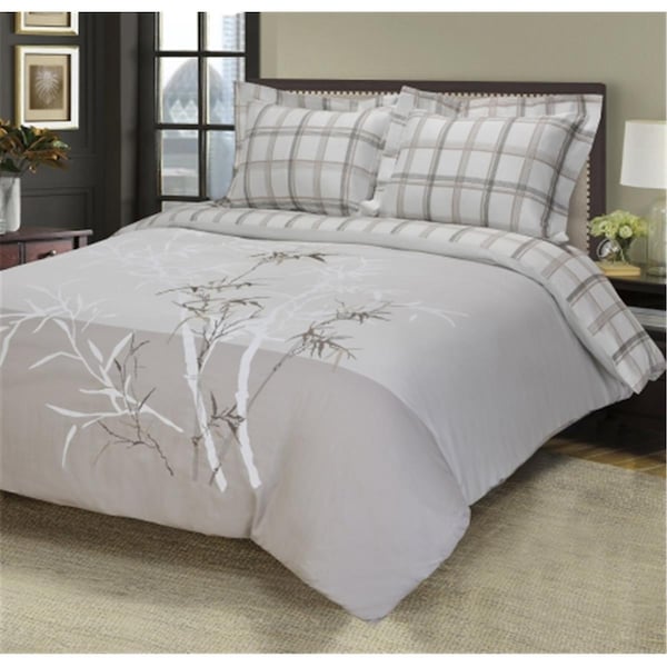 Impressions By Luxor Treasures Impressions Elmwood 100% Cotton 3-Piece Full/Queen Duvet Cover Set - ELMWOOD 3PC FQ