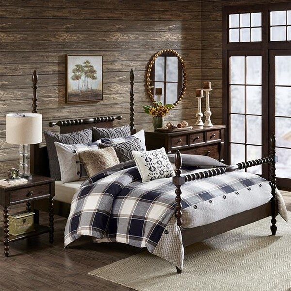 Madison Park Madison Park MPS10-346 Cotton Jacquard Comforter Set - Brown; King Size - MPS10-346
