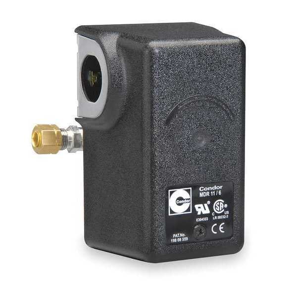 Interruptor de presión Condor Usa, (1) puerto, 1/4 pulgada FNPT, DPST, 25 a 160 psi, Acción Estándar - 11NAXE
