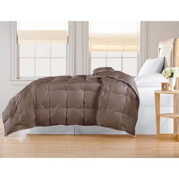 Blue Ridge 233 Thread Count 3-Star Down Fiber Comforter, Brown, Twin - 025069