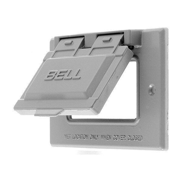 Hubbell Wiring Device-Kellems Duplex Opening Wall Plates, Number of Gangs: 1 Aluminum, Gray - RW51020