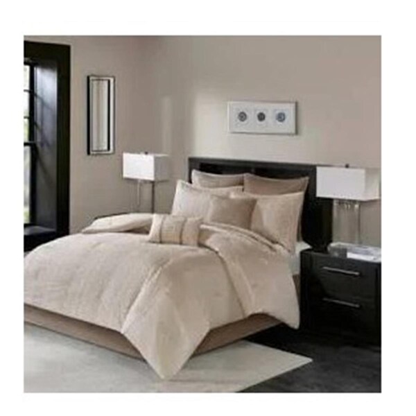Madison Park King Size Embroidered Comforter Set, Natural - 8 Piece, 8PK - MP10-4689