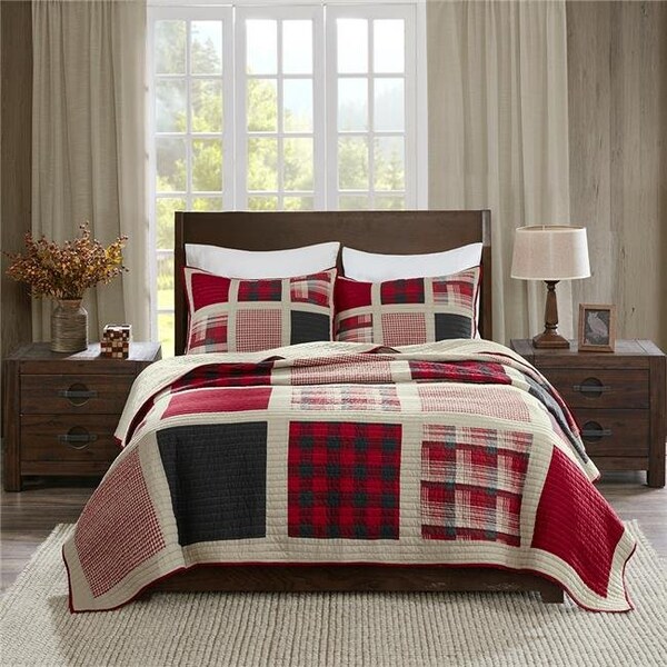 Woolrich Woolrich WR14-1724 Huntington Quilt Mini Set - Red; Full And Queen - WR14-1724