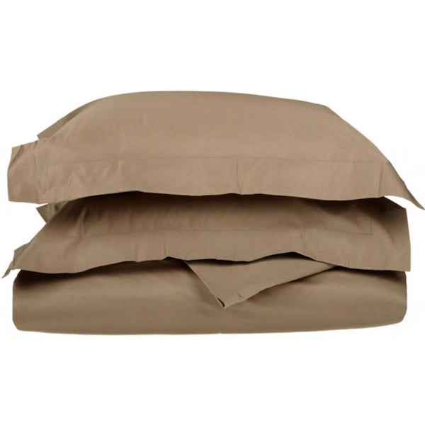 Impressions By Luxor Treasures Egyptian Cotton 1500 Thread Count Solid Duvet Cover Set Full/Queen-Taupe - 1500FQDC SLTP