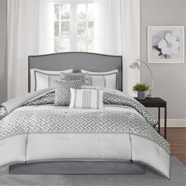Madison Park Bennett 7 Piece Comforter Set - Grey, California King, 7PK - MP10-2420