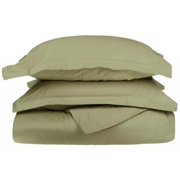 Impressions By Luxor Treasures Egyptian Cotton 1200 Thread Count Solid Duvet Cover Set King/California King-Sage - 1200KCDC SLSG