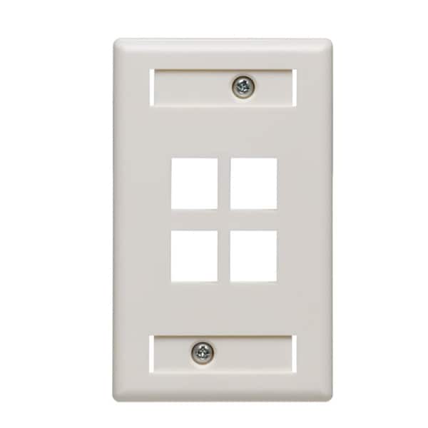 Leviton WALLPLATES WP 4 PORT SG ID TMPO WH - 42090-4WS