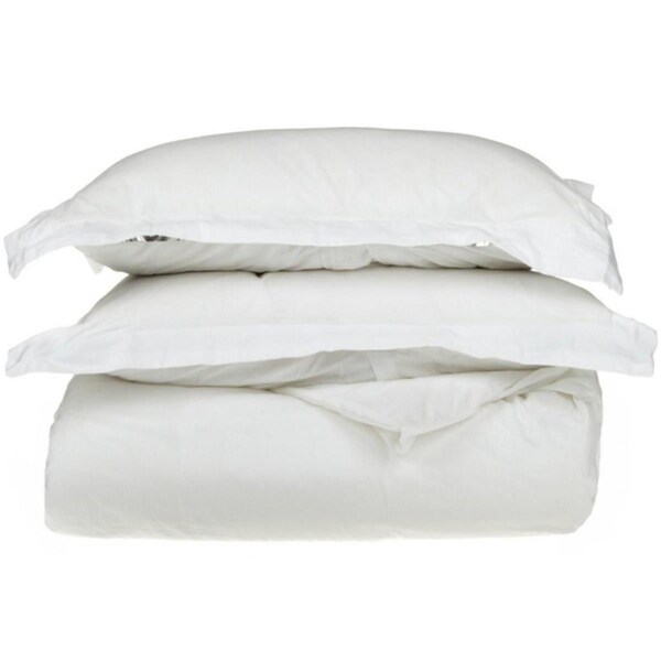 Impressions By Luxor Treasures Egyptian Cotton 1500 Thread Count Solid Duvet Cover Set Full/Queen-White - 1500FQDC SLWH