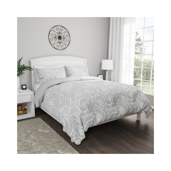Hastings Home Hastings Home 3-Piece Rose Comforter Set - Full-Queen - 723897FVC