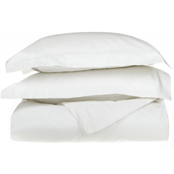 Impressions By Luxor Treasures Egyptian Cotton 1200 Thread Count Solid Duvet Cover Set King/California King-White - 1200KCDC SLWH