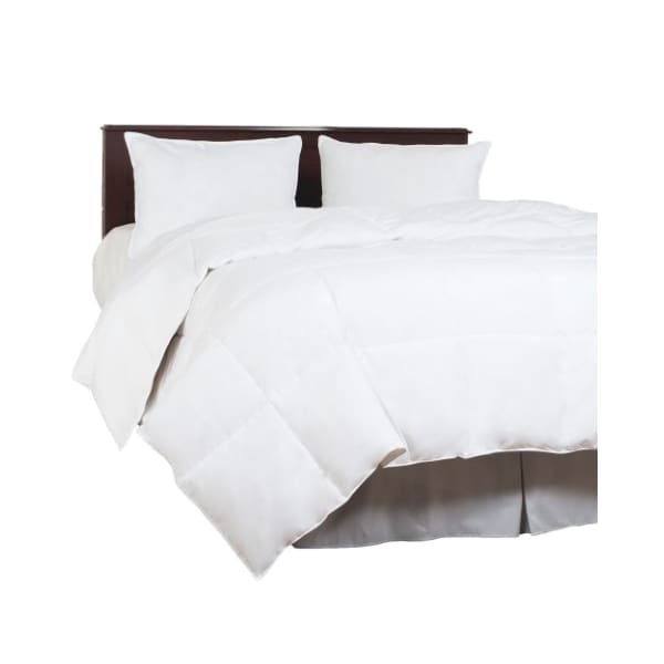Hastings Home King Comforter, White Goose Down Alternative, Hypo-Allergenic, Quilted Box Stitched, All Season - 953885IZA