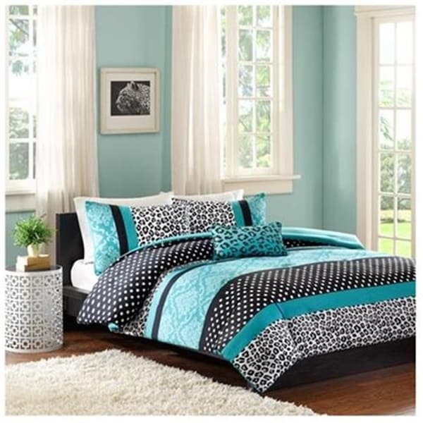 Mi Zone Mi Zone MZ10-225 Chloe Comforter Set; Teal - Twin - MZ10-225