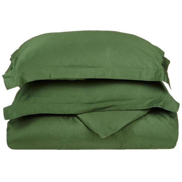 Impressions By Luxor Treasures 400 Thread Count Egyptian Cotton Twin Duvet Cover Set Solid Hunter Green - 400TWDC SLHG