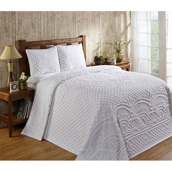 Better Trends Better Trends BSTRDOWH Double & Full Trevor Bedspread; White - 96 in. - BSTRDOWH