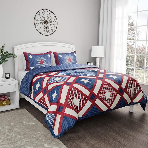 Bedford Home 2 Piece Quilt & Bedding Set Twin Size & Extra Large - 66A-18168