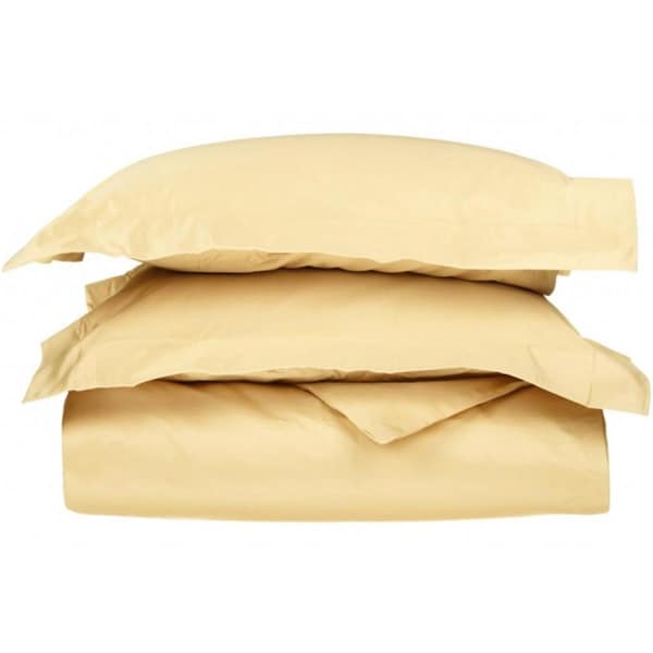 Impressions By Luxor Treasures Egyptian Cotton 650 Thread Count Solid Duvet Cover Set Twin-Gold - 650TWDC SLGL