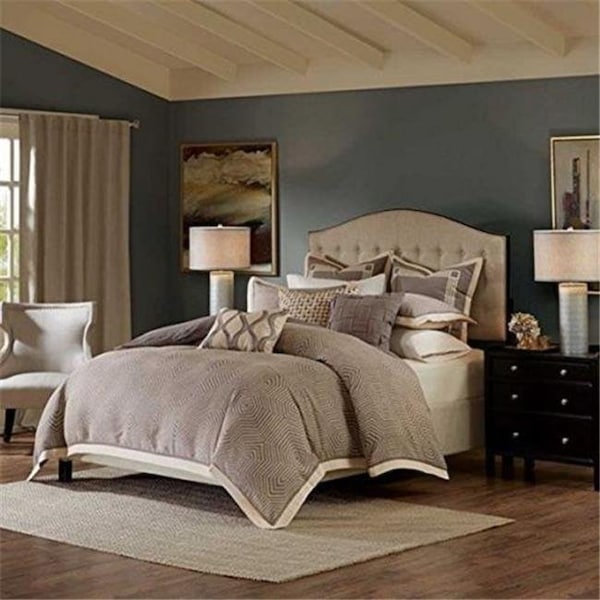 Madison Park Signature Madison Park MPS10-258 9 Pieces Shades Of Grey Comforter Set; King; Grey - MPS10-258