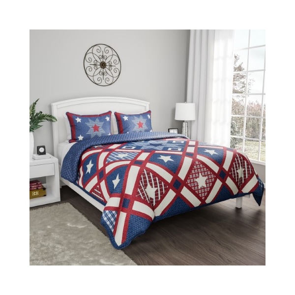 Hastings Home Hastings Home Americana Comforter Set, King - 366918YWN