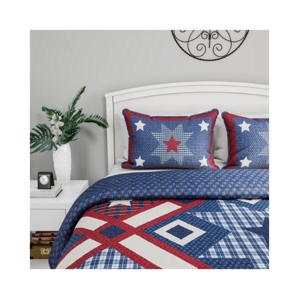 Hastings Home Hastings Home Americana Comforter Set, King - 366918YWN