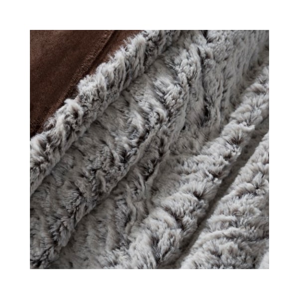 Hastings Home Hastings Home Full/Queen Faux Fur Comforter Set - 379950LMJ
