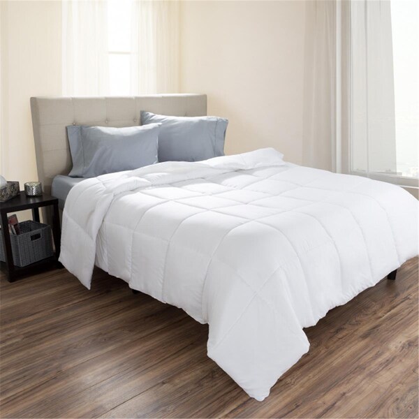 Daphnes Dinnette 68 x 86 in. Twin Size Goose Down Alternative Comforter, White - DA3242770