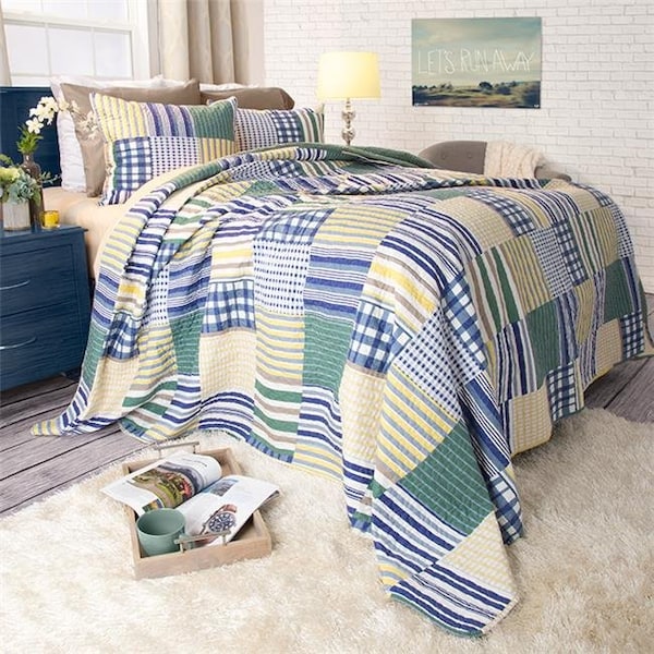Lavish Home Lavish Home 66-10044-T Lynsey Quilt Set; Twin Size - 2 Piece - 66-10044-T