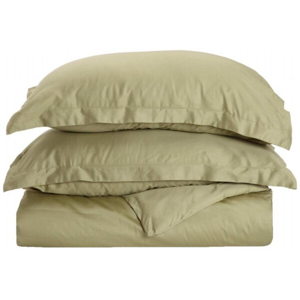 Impressions By Luxor Treasures 400 Thread Count Egyptian Cotton Twin Duvet Cover Set Solid Sage - 400TWDC SLSG
